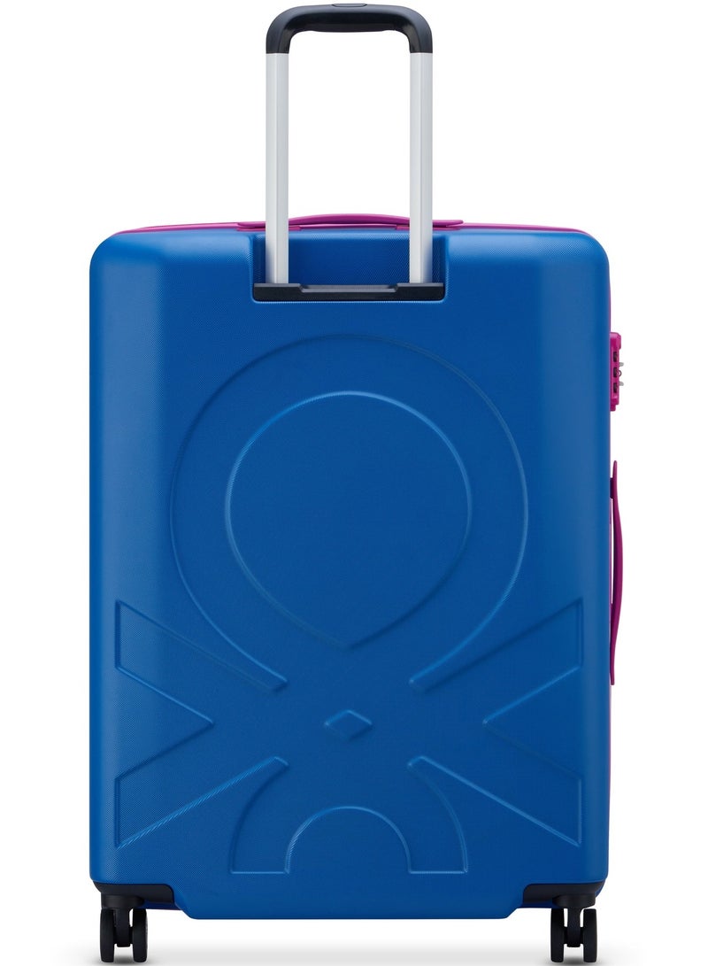 UNITED COLORS OF BENETTON Fabrica 70 Cm 4 Double Wheeled Non-Expandable Check-In Luggage Trolley Case - Blue - Image 4